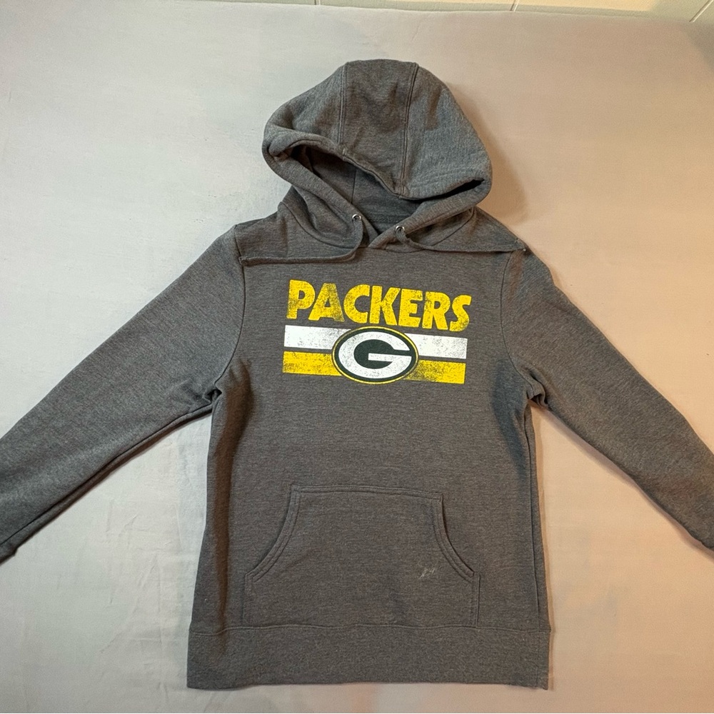 Packers Grey Hoodie Sweatshirt Womans Medium